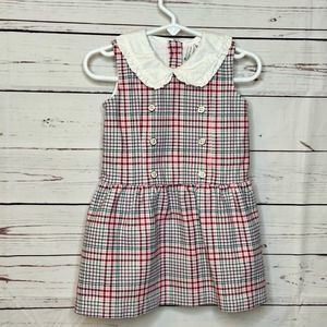 Janie and Jack | Pink Gingham Peter Pan Collar drop waist dress Size 2T